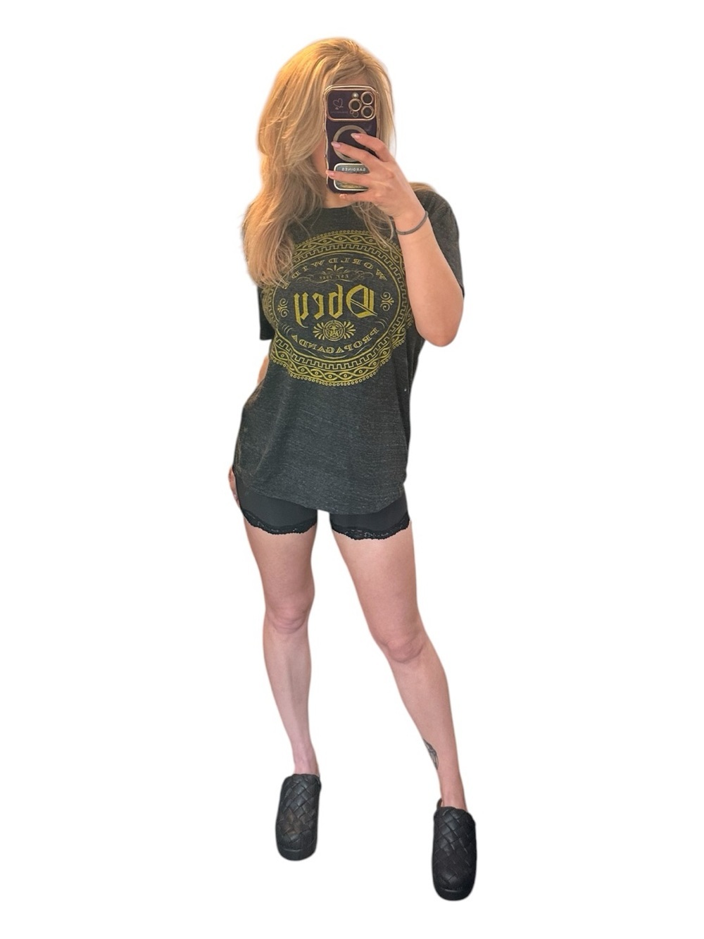 Obey Men’s Black Short-Sleeve Crewneck T-Shirt with Gold Graphic Seal Large - Picture 5 of 5